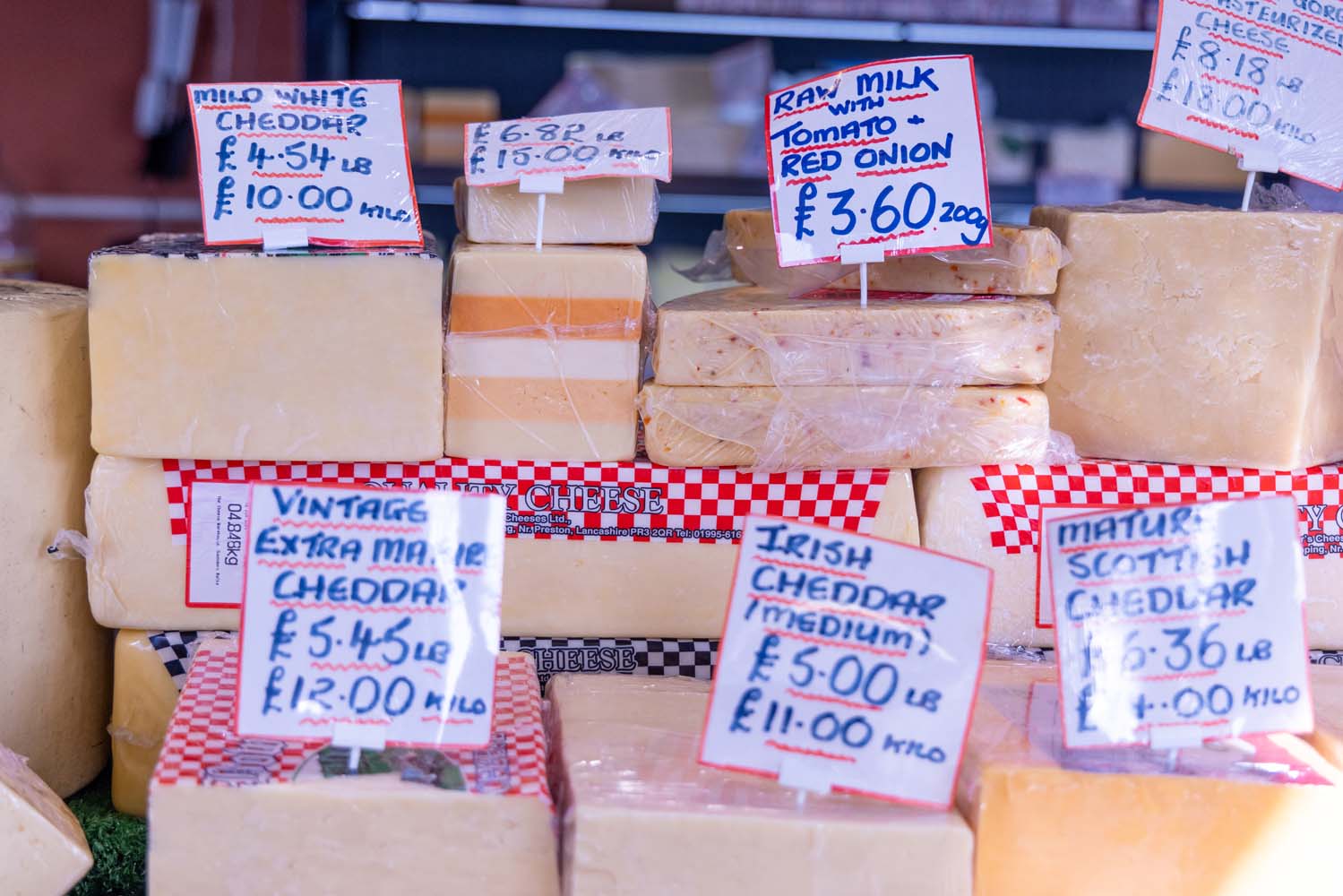 Cheese for Purdon's Cheese Stall