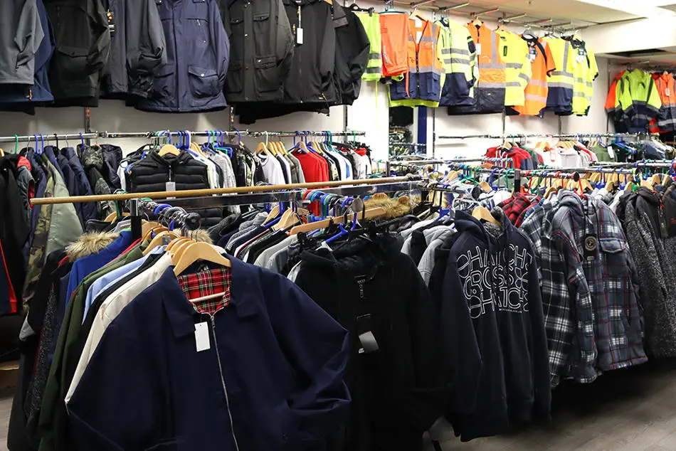 Rows of clothes on clothes rails